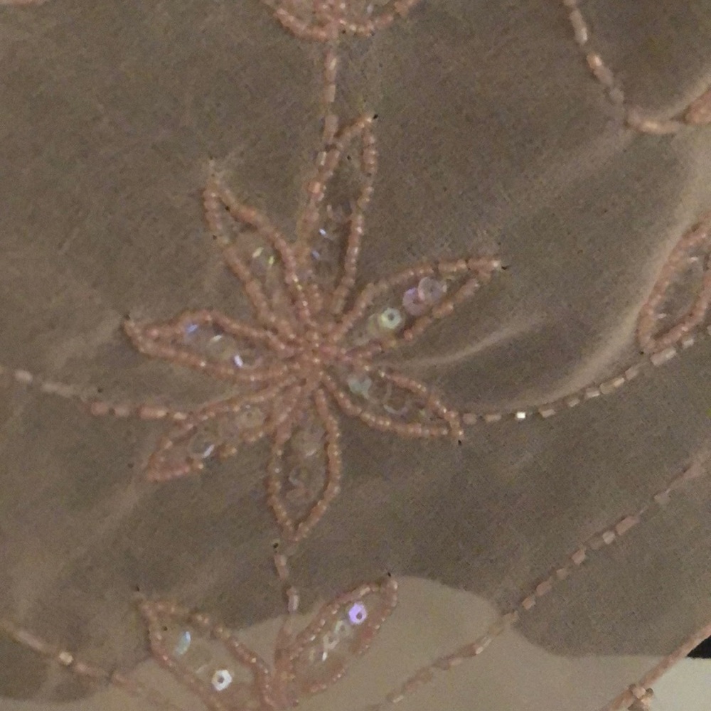 SOLD Sequin and stitched scarf - Picture 3 of 5